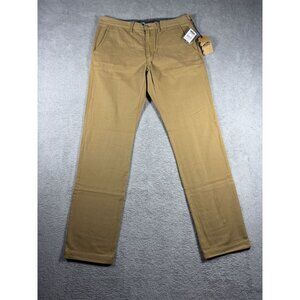 Vans Mens Excerpt Chino Pants 34" Waist Slim Fit Khaki Casual Trousers